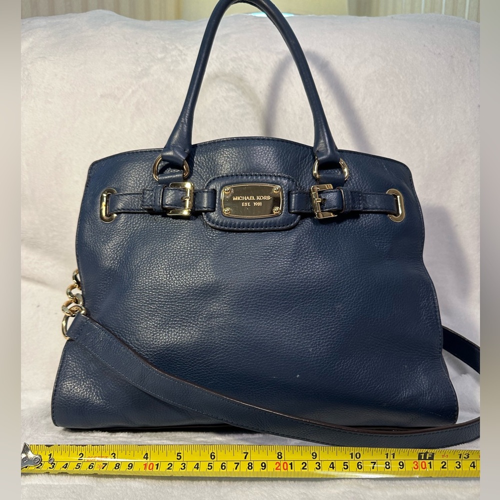 Michael Kors navy blue tote bag